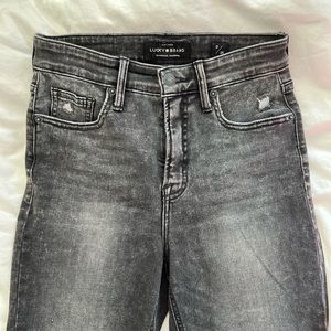 Lucky Brand Black/Gray Bridgette High Rise Skinny Jeans Size 0/25